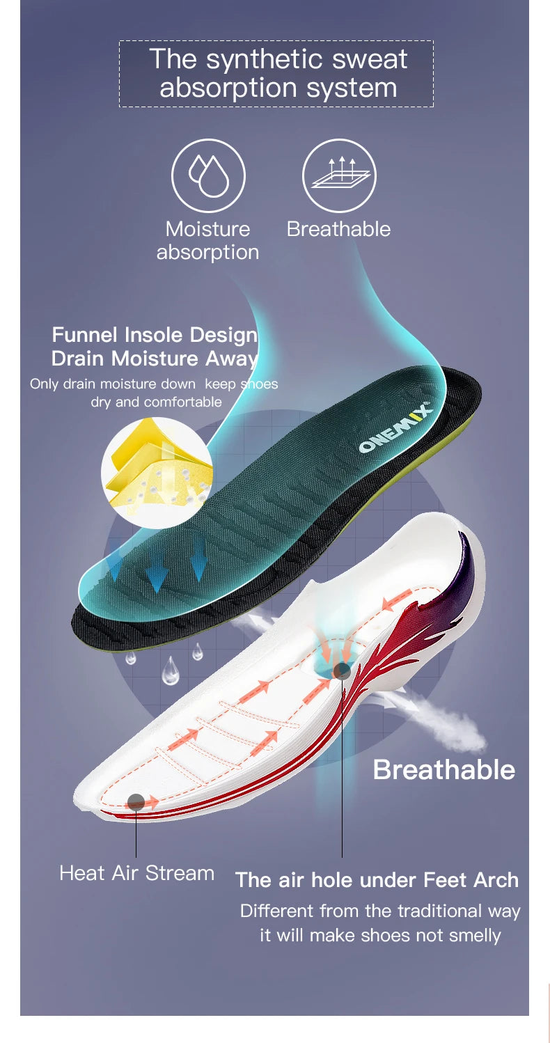 ONEMIX Air Cushion Running Shoes – Unisex Lightweight Trainers for Outdoor, Jogging & Walking