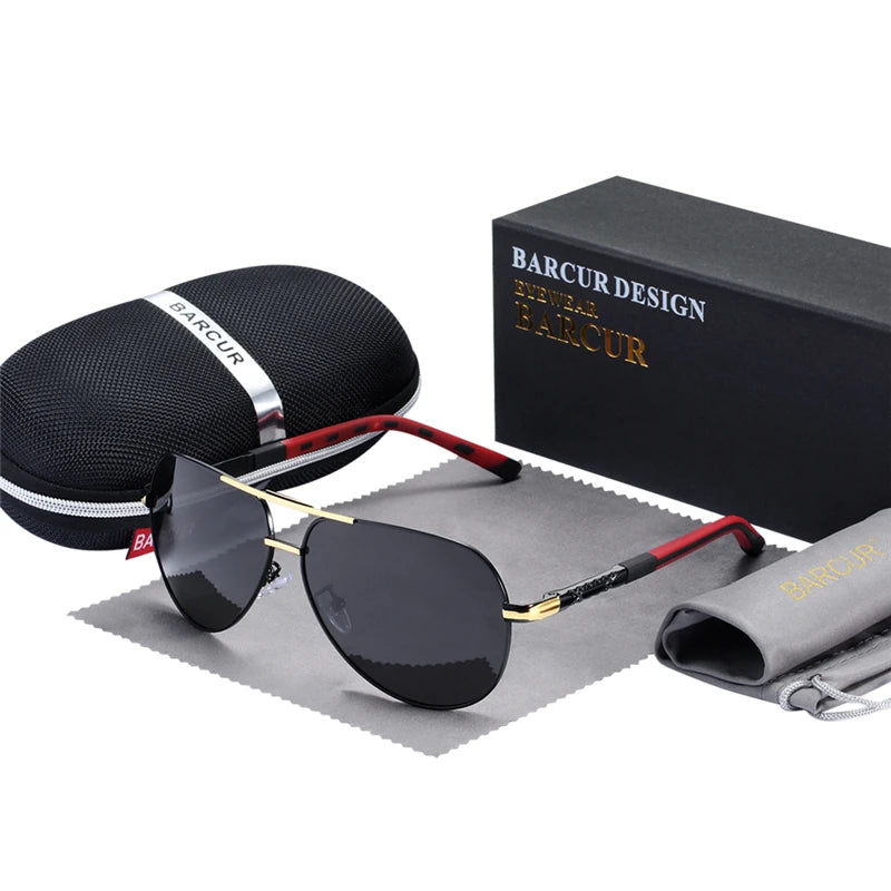 Vintage Aluminum HD Polarized Pilot Sunglasses for Men – UV400 Driving Eyewear