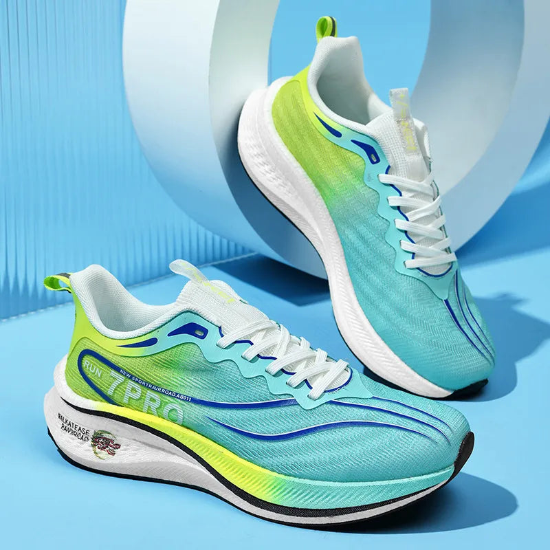 2024 New Comfortable New Carbon Plate Breathable Casual Fashionable Men's Lightweight Fly-knitting Sports Running Shoes
