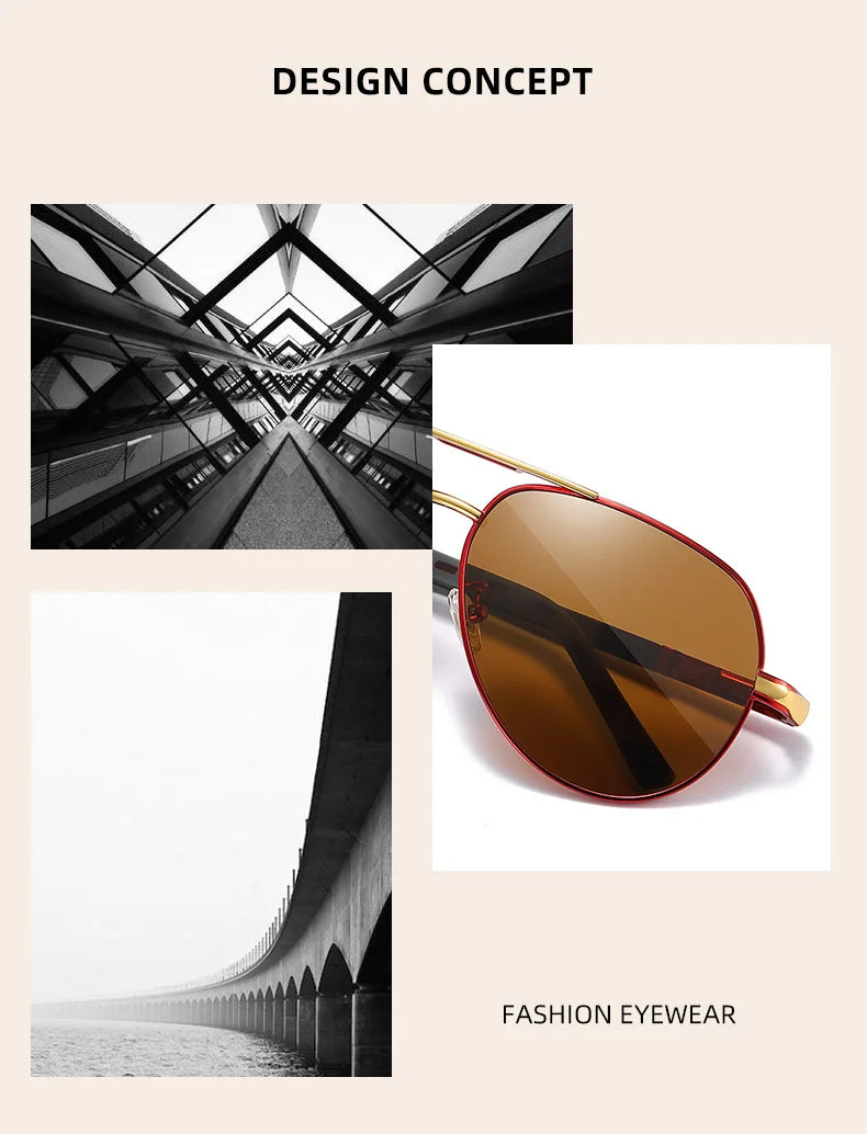 Vintage Aluminum HD Polarized Pilot Sunglasses for Men – UV400 Driving Eyewear