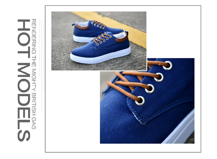 Italian Canvas Shoes For Men Large Size 47 48 Vulcanized Sneakers Slip On Men's Plimsoll Male Trainers Trend Summer Sports Shoes