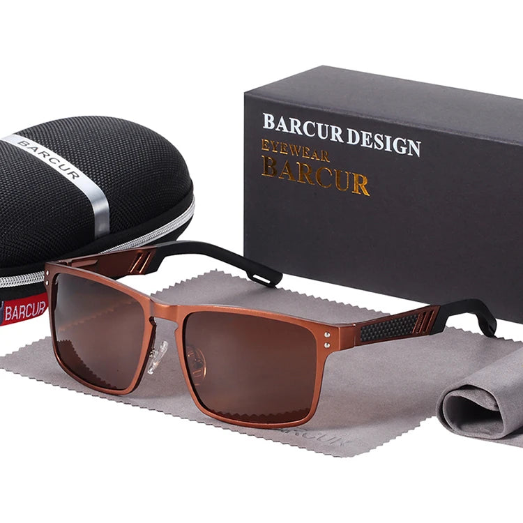 BARCUR Hot Black Goggle Male Sunglasses Luxury Brand Men Glasses Women Sun glasses UV400 Retro Style