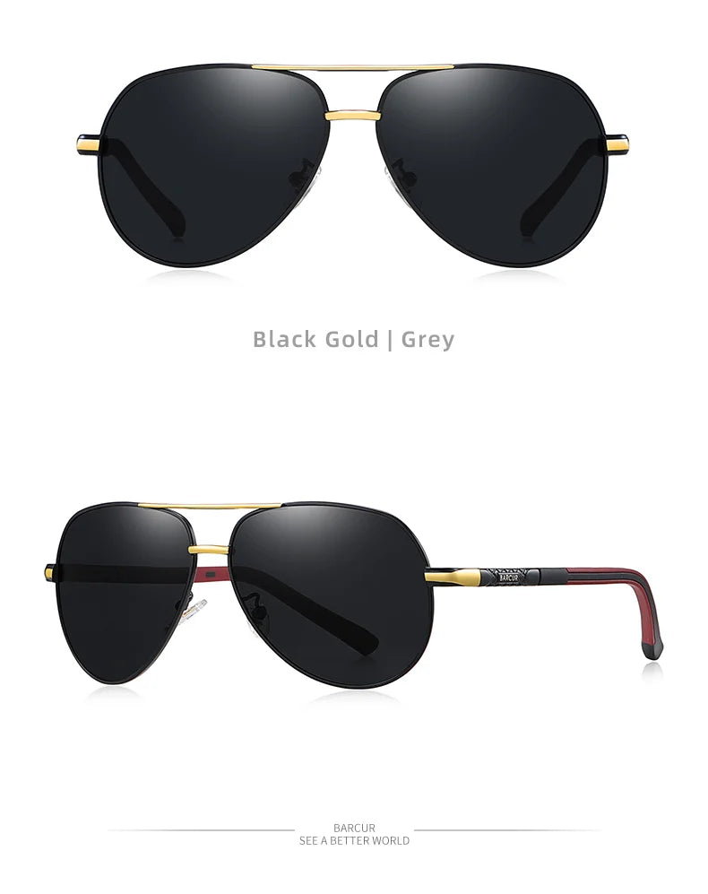 Vintage Aluminum HD Polarized Pilot Sunglasses for Men – UV400 Driving Eyewear