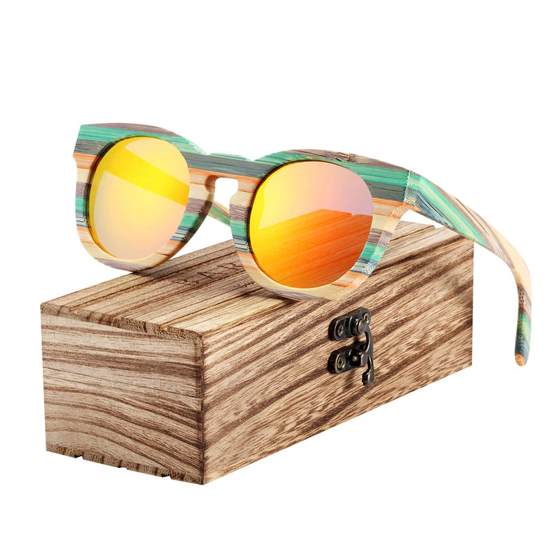 BARCUR Original Round Sunglasses Polarized Gradient Sun glasses Round Sports Eyewear lunette de soleil homme