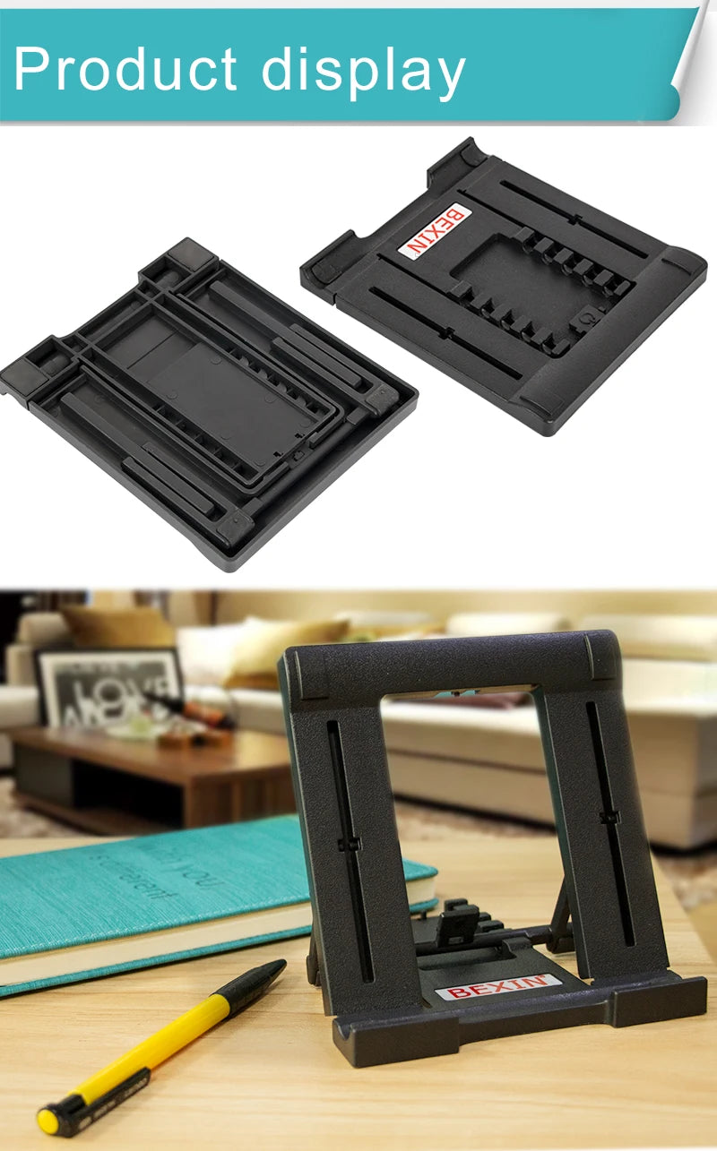 BEXIN uninversal desktop portable support foldable adjustment angle phone stand for mobile phone tablet