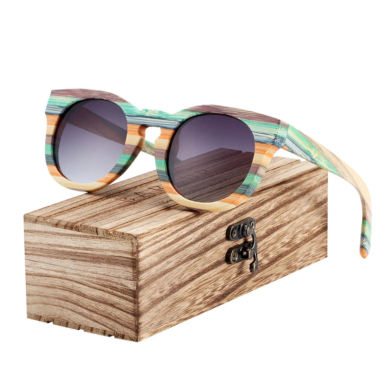 BARCUR Original Round Sunglasses Polarized Gradient Sun glasses Round Sports Eyewear lunette de soleil homme