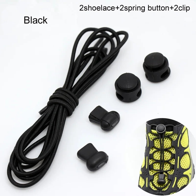 Stretching Lock lace 22 colors a pair Of Locking Shoe Laces Elastic Sneaker Shoelaces Shoestrings Running/Jogging/Triathlon