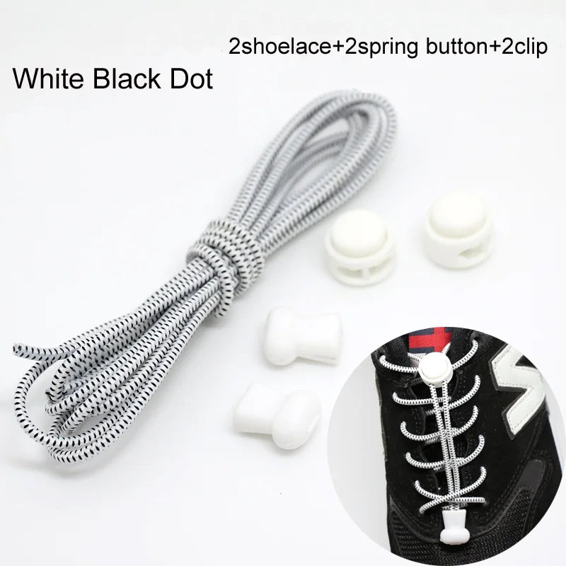 Stretching Lock lace 22 colors a pair Of Locking Shoe Laces Elastic Sneaker Shoelaces Shoestrings Running/Jogging/Triathlon