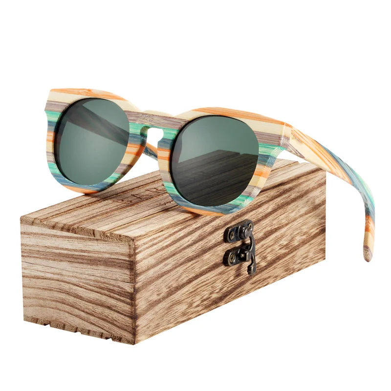 BARCUR Original Round Sunglasses Polarized Gradient Sun glasses Round Sports Eyewear lunette de soleil homme