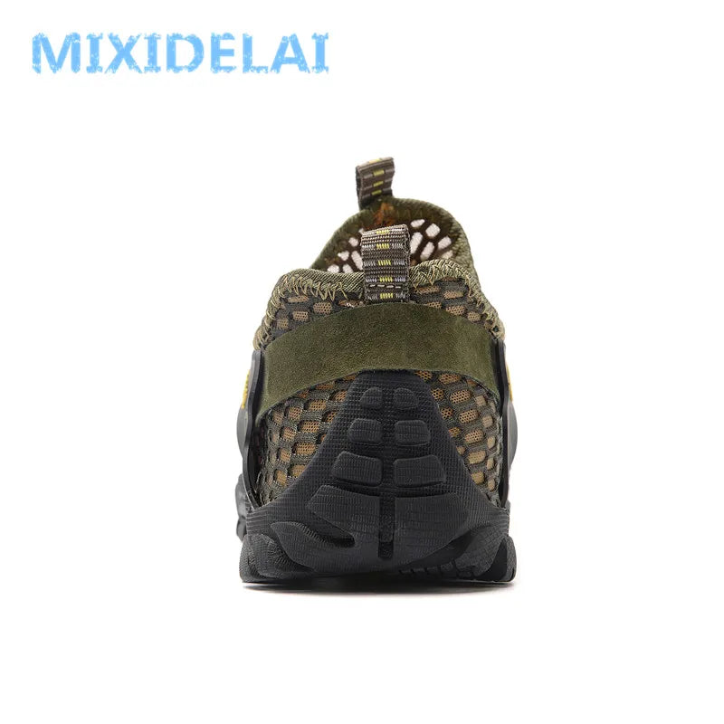 2024 Summer Spring Big Size Men Shoes Casual Mesh Artificial Leather Patchwork Breathable Outdoor Male Sneakers Walking Footwear