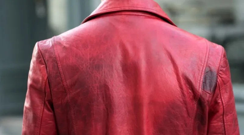 New Mens Luxury Sheepskin Genuine Leather Jacket Slim Fit Motorcycle Leather Jacket Men Punk Designer Red Outwear Coat 4XL