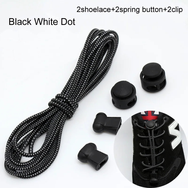 Stretching Lock lace 22 colors a pair Of Locking Shoe Laces Elastic Sneaker Shoelaces Shoestrings Running/Jogging/Triathlon