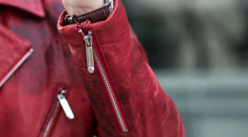 New Mens Luxury Sheepskin Genuine Leather Jacket Slim Fit Motorcycle Leather Jacket Men Punk Designer Red Outwear Coat 4XL