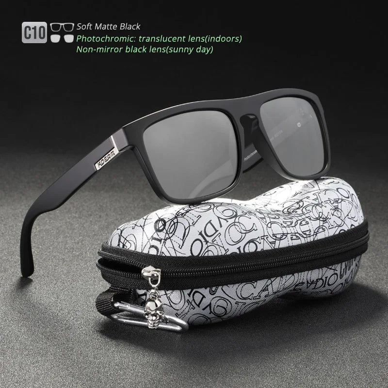 KDEAM High Fashion Polarized Sunglasses For Men and Women UV-Block Night Driving Glasses Photochromic lentes de sol mujer