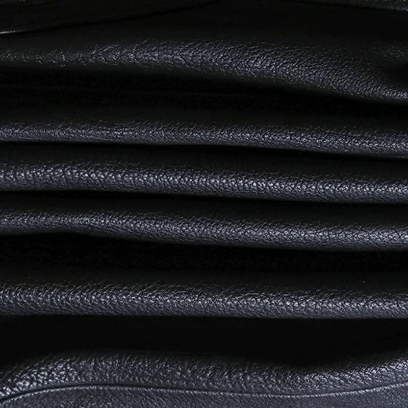 Plus Size 5XL Casual Leather Jacket Men Stand Collar Black 100% Cowhide Jackets Male High Quality Mens Genuine Leather Jacket