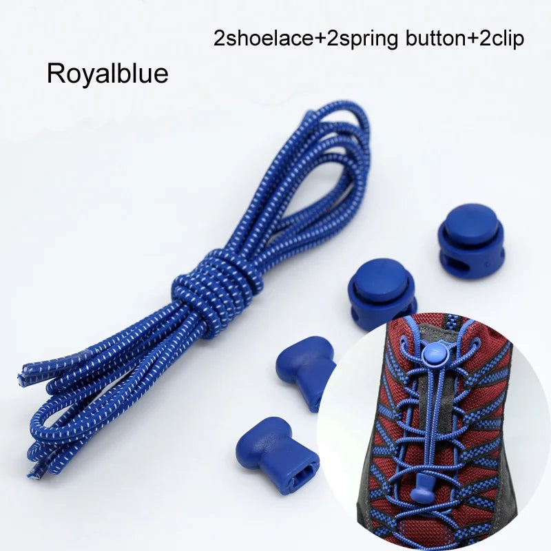 Stretching Lock lace 22 colors a pair Of Locking Shoe Laces Elastic Sneaker Shoelaces Shoestrings Running/Jogging/Triathlon