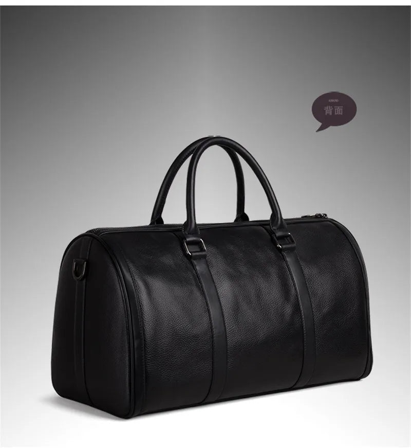 MUNUKI Vintage Crazy Horse Genuine Leather Travel bag Large Luggage bag men Leather duffle bag Large Weekend Bag Tote Big