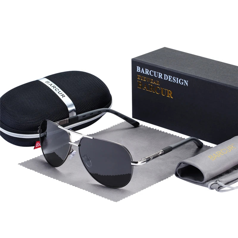 Vintage Aluminum HD Polarized Pilot Sunglasses for Men – UV400 Driving Eyewear