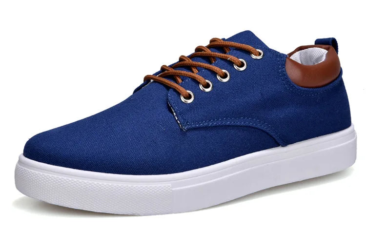 Italian Canvas Shoes For Men Large Size 47 48 Vulcanized Sneakers Slip On Men's Plimsoll Male Trainers Trend Summer Sports Shoes