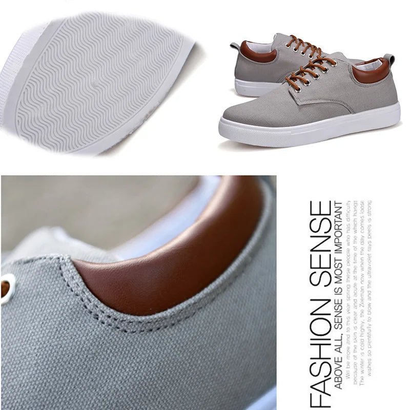 Italian Canvas Shoes For Men Large Size 47 48 Vulcanized Sneakers Slip On Men's Plimsoll Male Trainers Trend Summer Sports Shoes