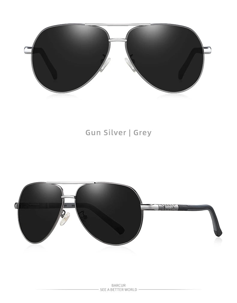 Vintage Aluminum HD Polarized Pilot Sunglasses for Men – UV400 Driving Eyewear