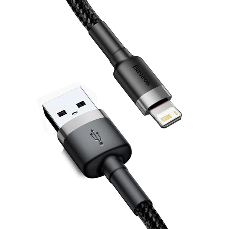 كابل USB من Baseus لأجهزة iPhone 12 11 Pro Max 8 X XR كابل شحن سريع لأجهزة iPhone كابل مزامنة بيانات USB كابل شاحن الهاتف سلك سلك