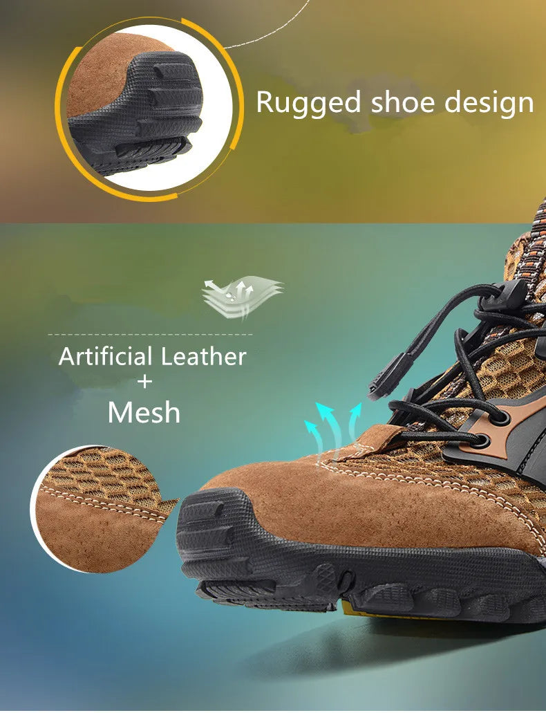 2024 Summer Spring Big Size Men Shoes Casual Mesh Artificial Leather Patchwork Breathable Outdoor Male Sneakers Walking Footwear