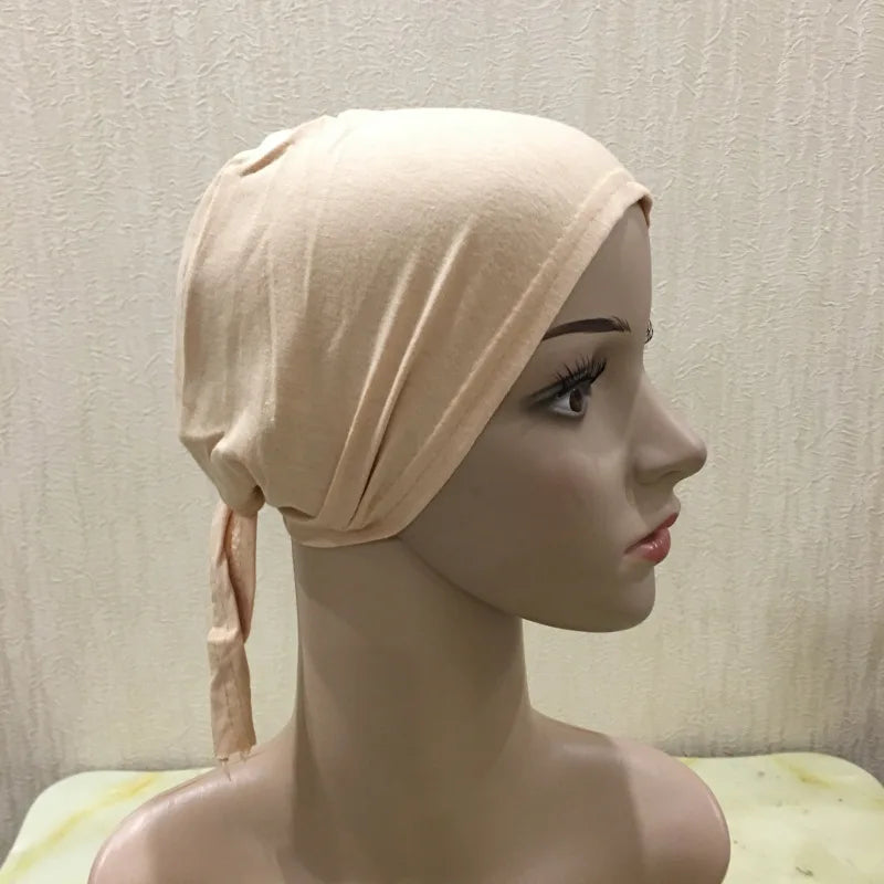 Soft Inner Muslim Women Hijab Cap Islamic Head Wear Hat Underscarf Cotton Hats Bonnet Turkish Scarves Arab Headdress India Caps