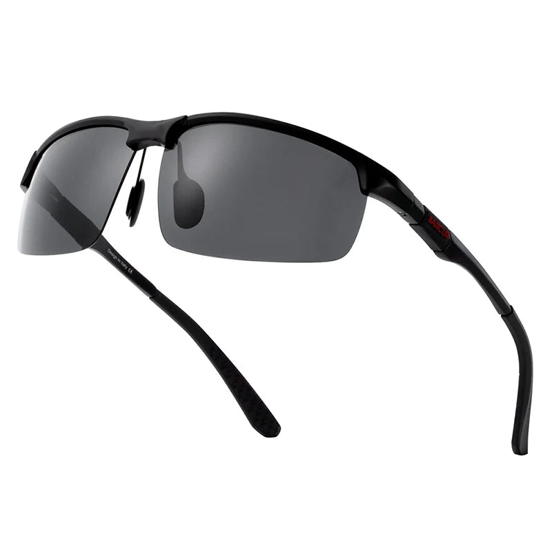 BARCUR Sports Aluminium Sunglasses Men Polarized Man Sunglasses Brand Driving Eyewear
