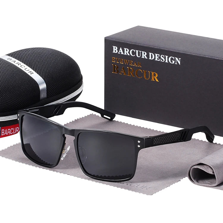 BARCUR Hot Black Goggle Male Sunglasses Luxury Brand Men Glasses Women Sun glasses UV400 Retro Style