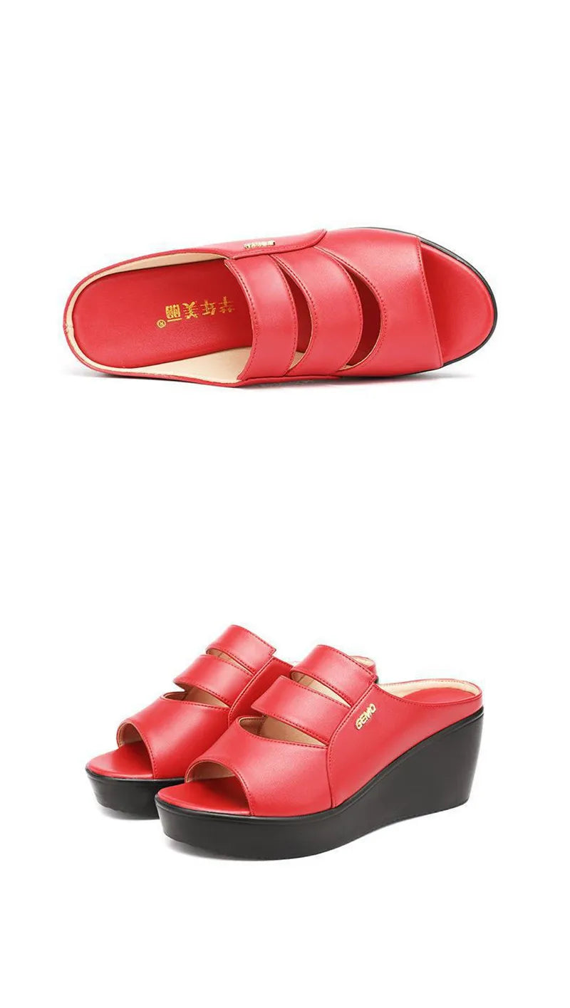Women’s Wedge Heel Platform Sandals – Summer Comfort, Size 32–43