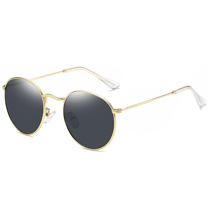 BARCUR Round Sunglasses Men/Women Colorful Reflective Coating Polarized Sun Glasses with Box free