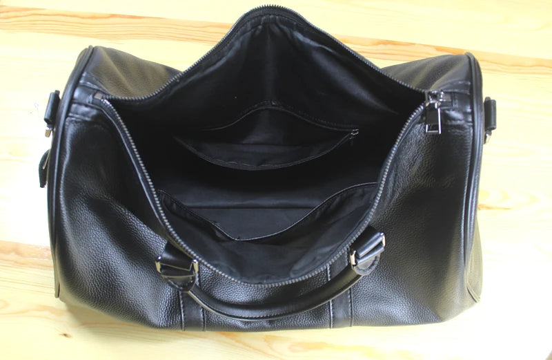 MUNUKI Vintage Crazy Horse Genuine Leather Travel bag Large Luggage bag men Leather duffle bag Large Weekend Bag Tote Big