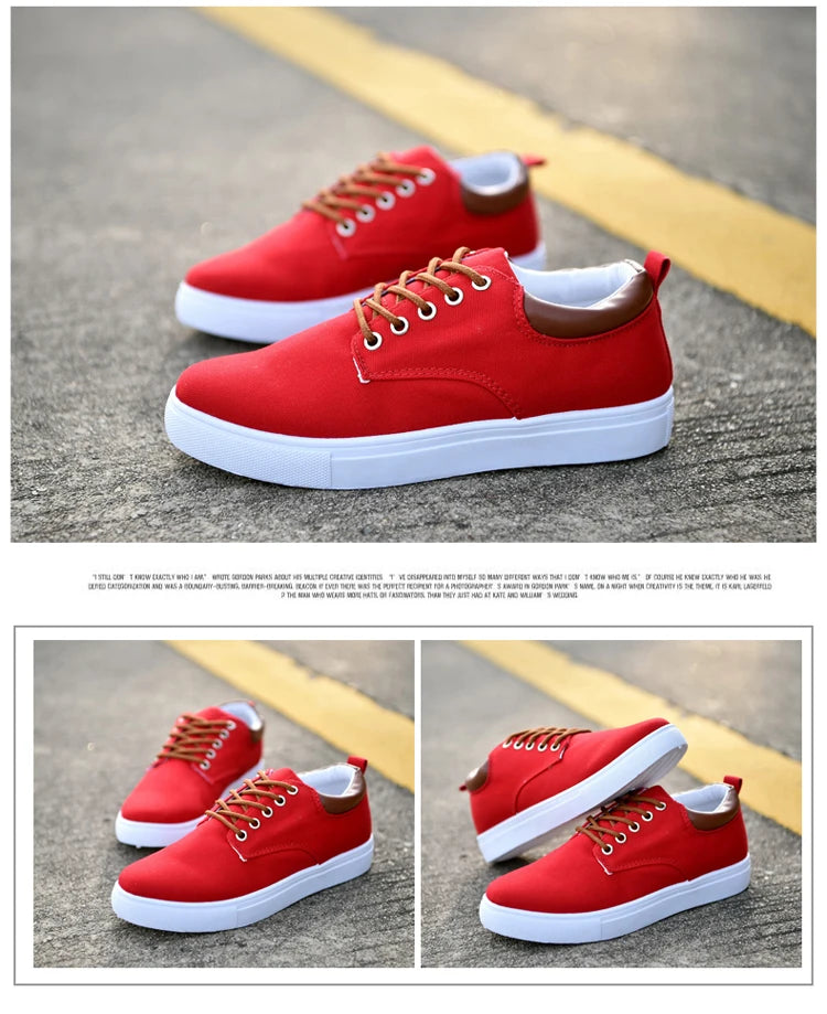 Italian Canvas Shoes For Men Large Size 47 48 Vulcanized Sneakers Slip On Men's Plimsoll Male Trainers Trend Summer Sports Shoes
