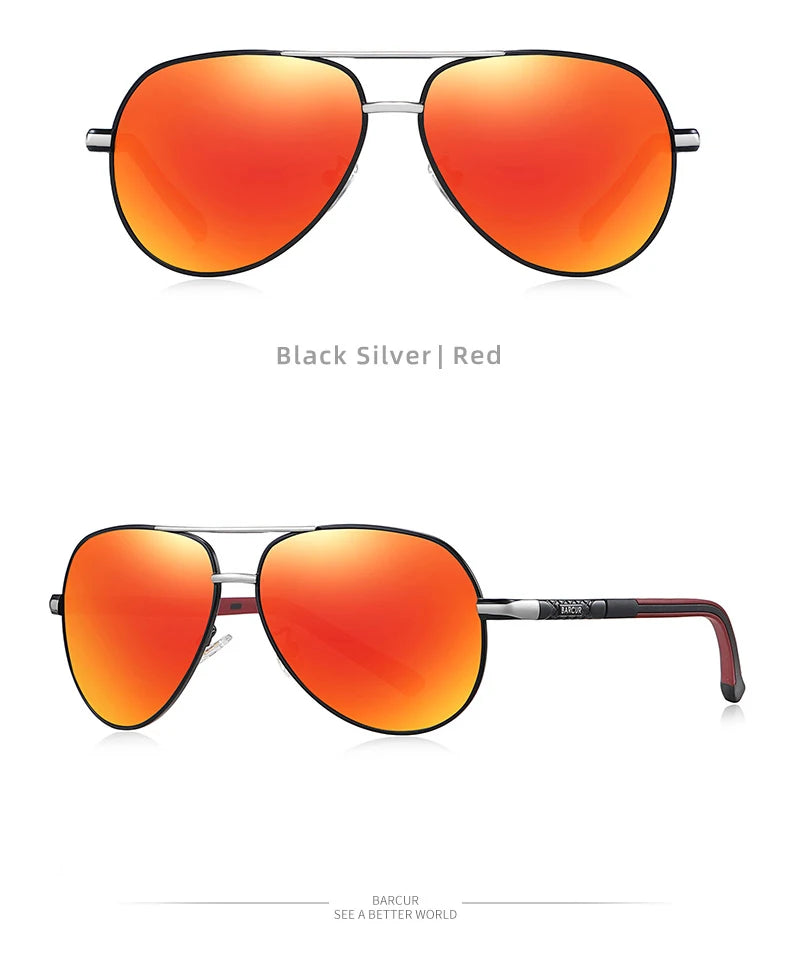 Vintage Aluminum HD Polarized Pilot Sunglasses for Men – UV400 Driving Eyewear