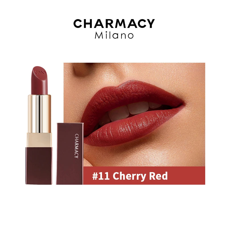 CHARMACY New 8 Color Long Lasting Waterproof Lip Sexy Shiny Red Natural Glossy Moisture Lipstick Lip Gloss Makeup Cosmetic