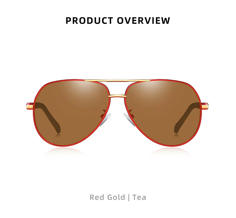 Vintage Aluminum HD Polarized Pilot Sunglasses for Men – UV400 Driving Eyewear