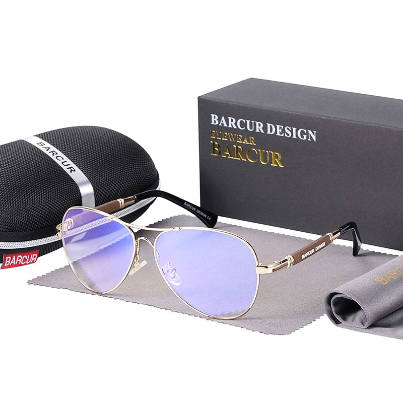 BARCUR Anti Blue Light Blocking Glasses Computer Glass Memery Optical Eye UV Blocking Gaming Filter Eyewear
