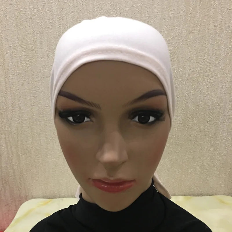 Soft Inner Muslim Women Hijab Cap Islamic Head Wear Hat Underscarf Cotton Hats Bonnet Turkish Scarves Arab Headdress India Caps