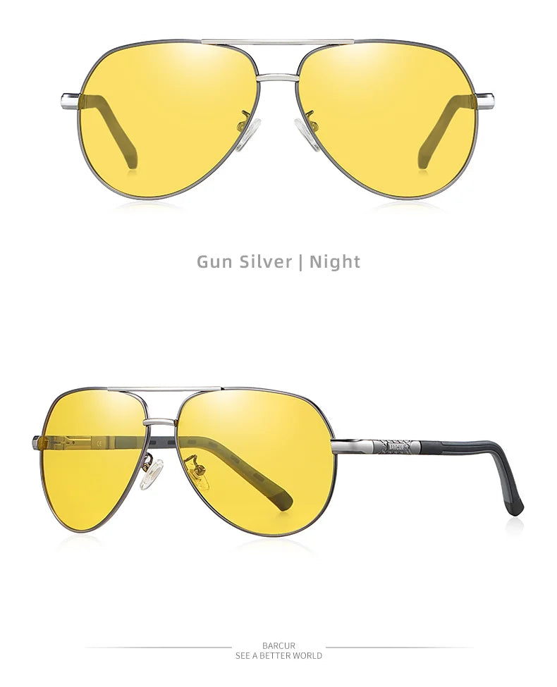 Vintage Aluminum HD Polarized Pilot Sunglasses for Men – UV400 Driving Eyewear