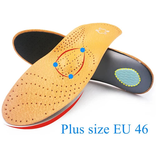 Leather Orthotic Insole For Flat Feet Arch Support Orthopedic Shoes Sole Insoles For Feet Men Women Children O/X Leg Corrected