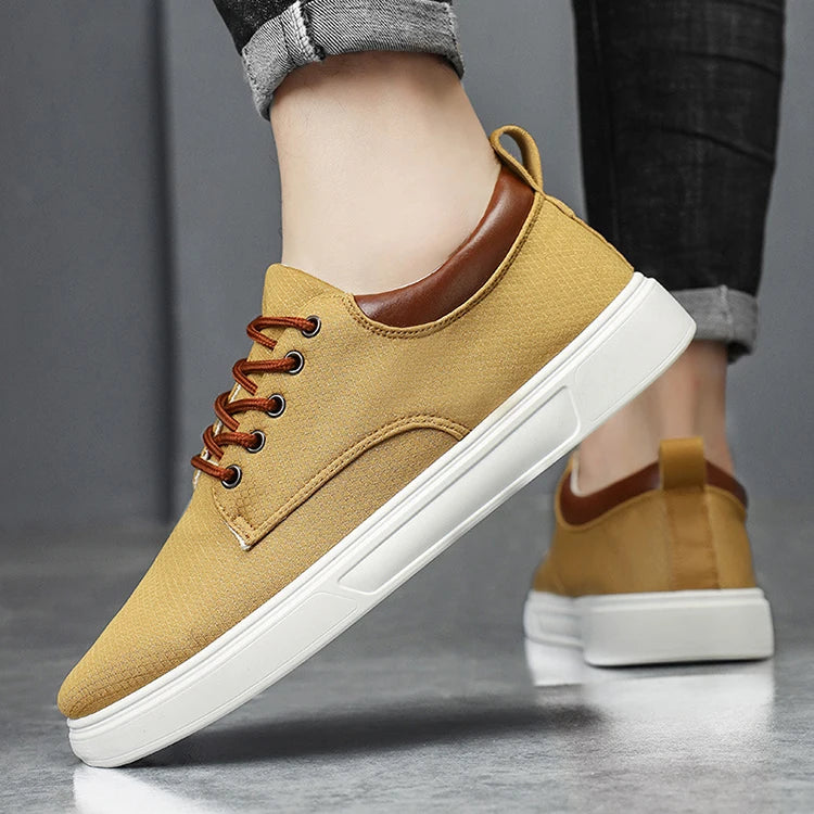 Y Wholesale Khaki Grey 48 Large Size Men's Canvas Shoes Trendy Thick Sole Casual Waking Sport Sneakers for Men Chaussures Hommes