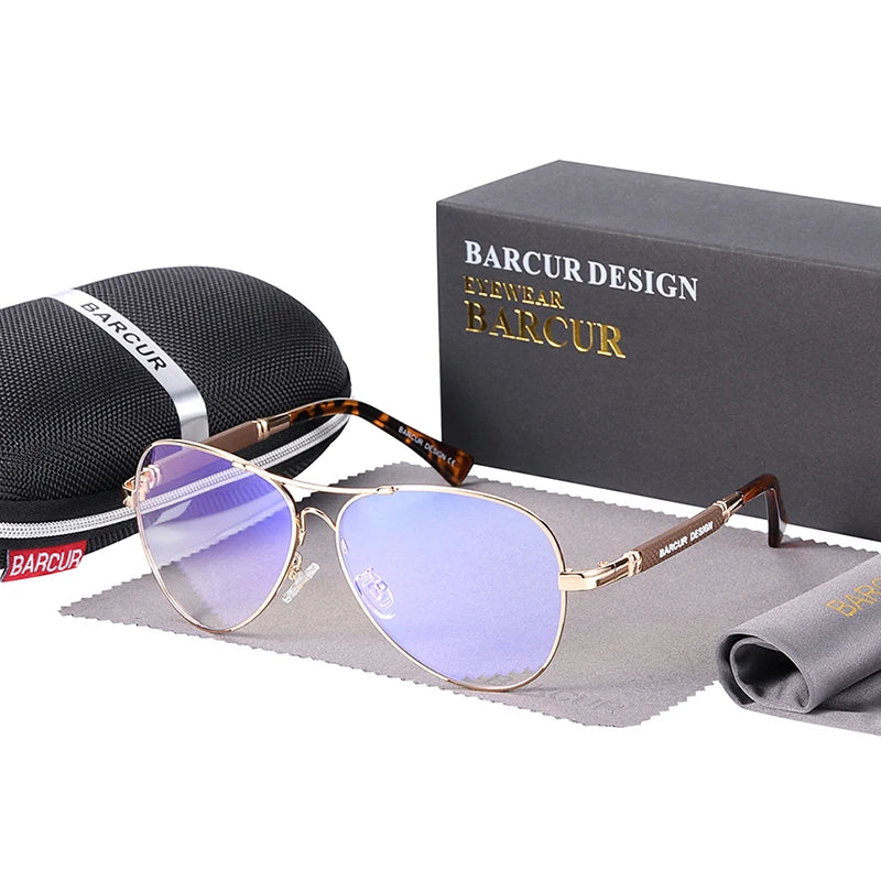 BARCUR Anti Blue Light Blocking Glasses Computer Glass Memery Optical Eye UV Blocking Gaming Filter Eyewear