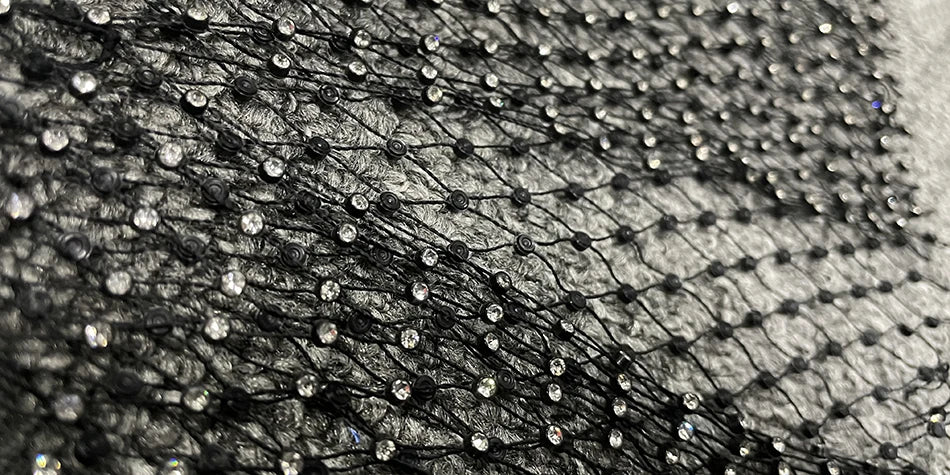 Shiny Crystal Mesh Hollow Split Loose Skirt – Sexy Rhinestone Party Skirt