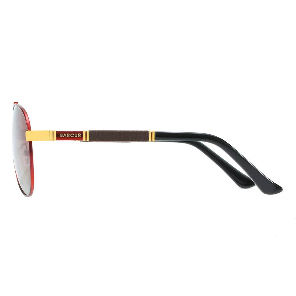 BARCUR Pilot Sunglasses Male Polarized Sun Glasses Men Sports Eyewear Lunette De Soleil Homme