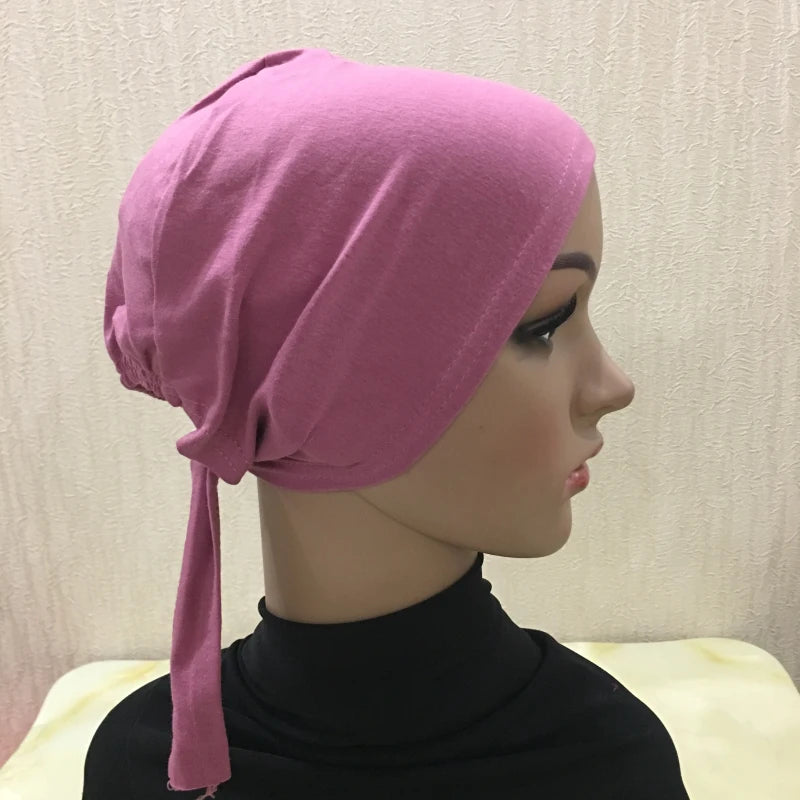Soft Inner Muslim Women Hijab Cap Islamic Head Wear Hat Underscarf Cotton Hats Bonnet Turkish Scarves Arab Headdress India Caps