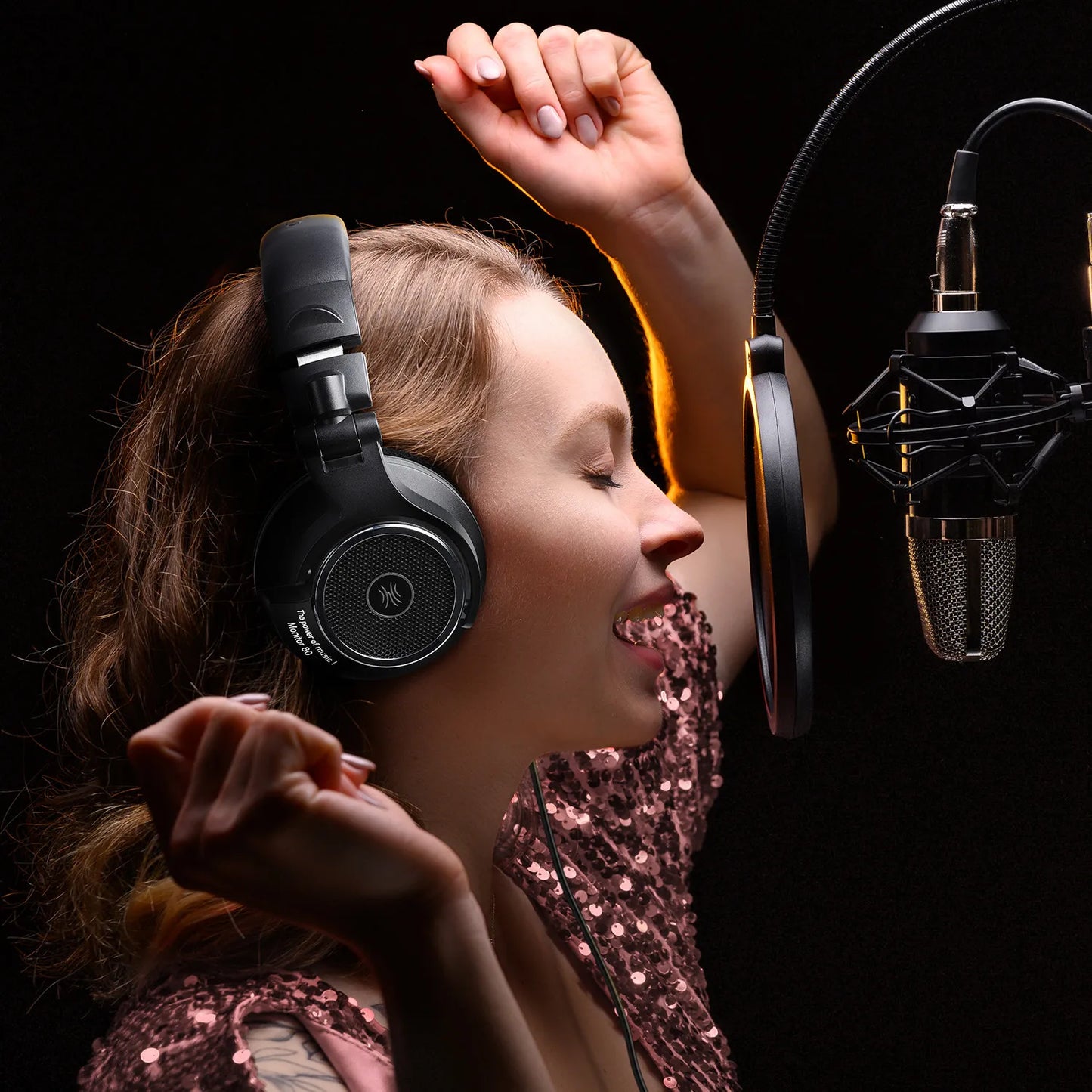 Oneodio Monitor 80 Open Back Headphones Wired Over Ear 250Ω Audiophile Headphones With Hi-Res Audio Professional Studio Headset