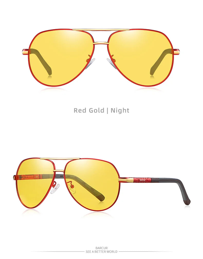 Vintage Aluminum HD Polarized Pilot Sunglasses for Men – UV400 Driving Eyewear