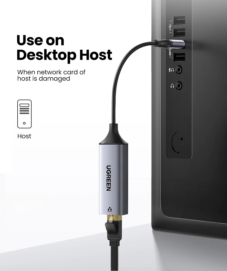 UGREEN USB Ethernet Adapter USB 3.0 Network Card to USB RJ45 Lan for PC Windows 10 Xiaomi Mi Box 3/S Nintend Switch Ethernet USB