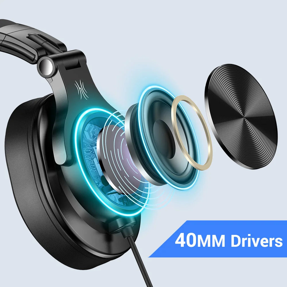 Oneodio A71D Wired Gaming Headset Gamer Over Ear Hi-Res Audio Headphones With Detachable Microphone For PC Computer PS4 PS5 Xbox